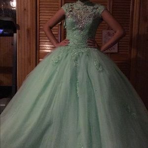 Sea green prom dress only worn once!
